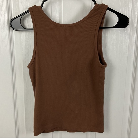 Pre-Owned Hollister Junior Brown Graphic Tank Top, Size S - Picture 2 of 10